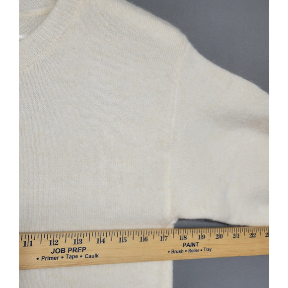 H&M Sweater Womens US 16-18 XL Ivory Cream Soft Knit Short Sleeve Pullover Top - Picture 6 of 12